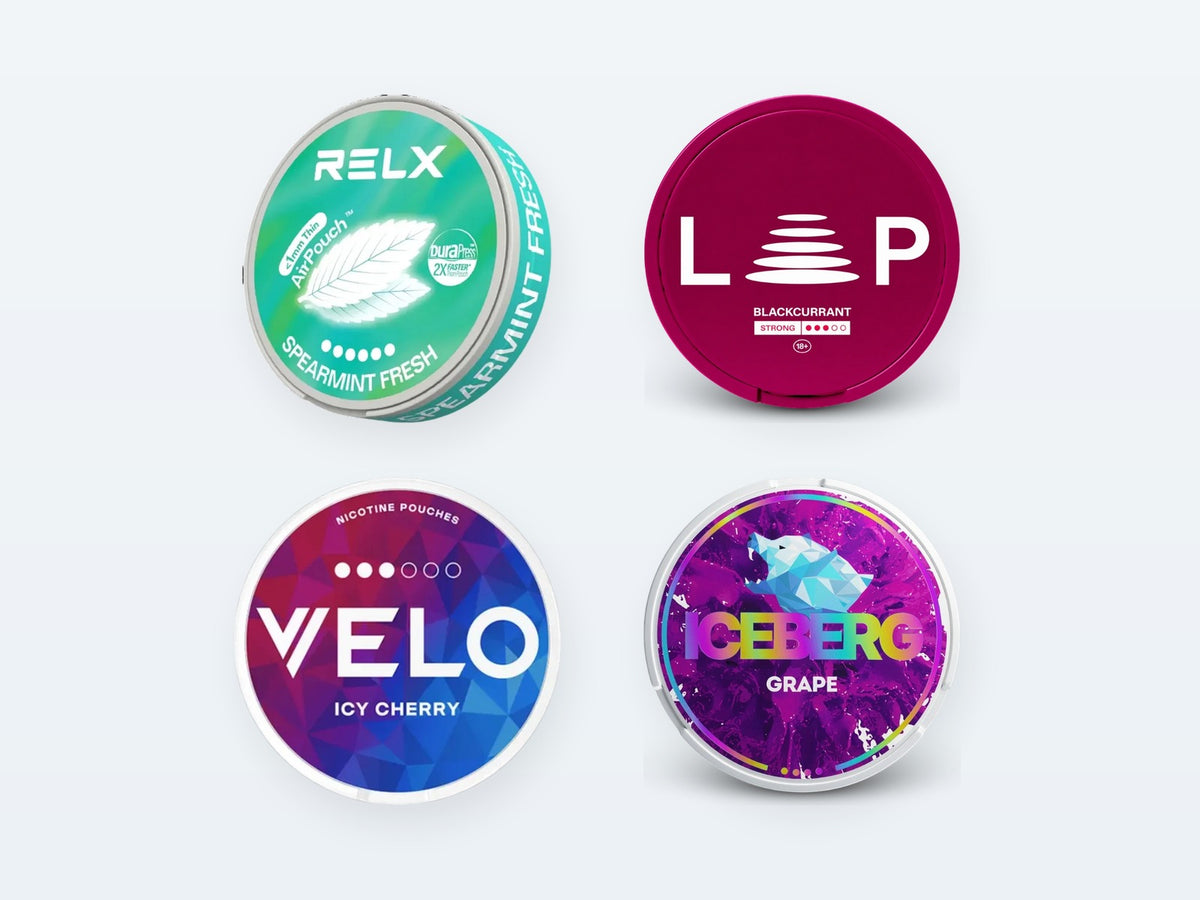 Nicotine pouches: RELX, Loop, VELO, Iceberg