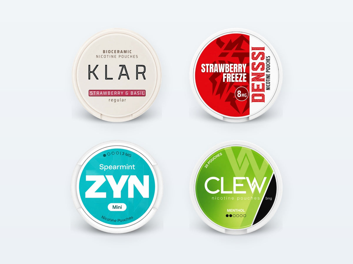 Nicotine pouches: KLAR, Denssi, ZYN, CLEW