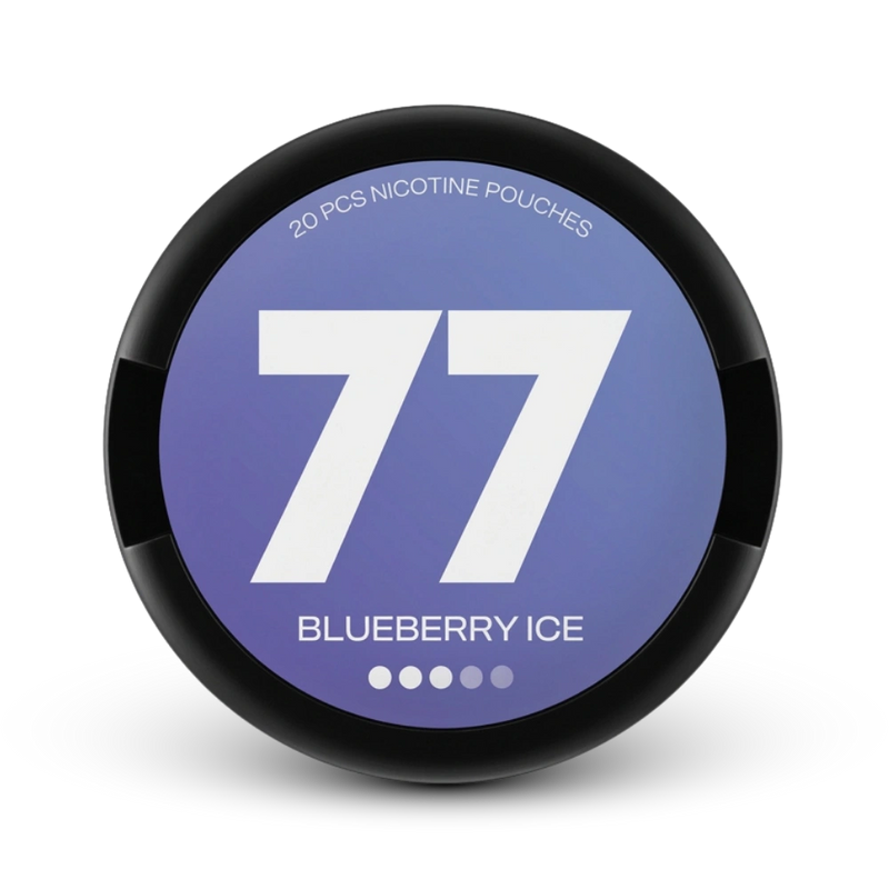77 Blueberry Ice Nicotine Pouches 20er Dose mit Blaubeeren-Eis Geschmack