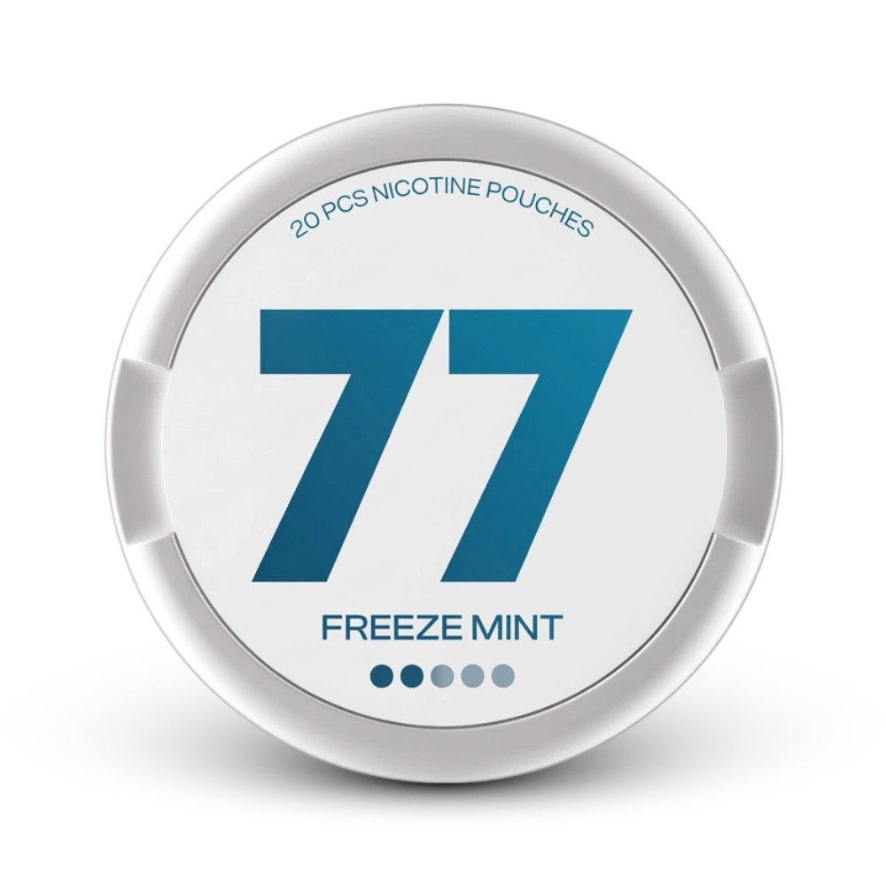 77 Light Freeze Mint Nicotine Pouches, 20 Stück, mittlere Stärke mit frischem Minz-Eis-Aroma