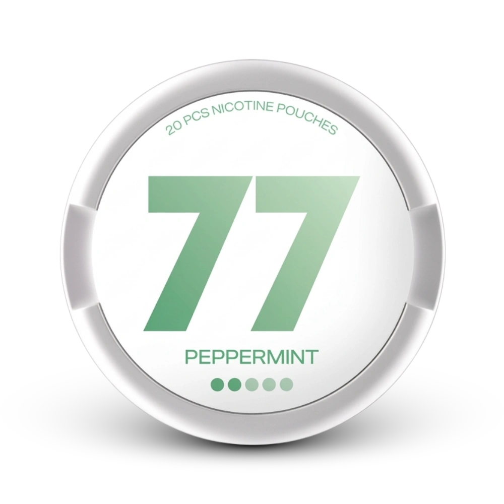 77 Light Peppermint Nicotine Pouches, 20er Dose, mittlere Stärke mit Pfefferminz-Geschmack