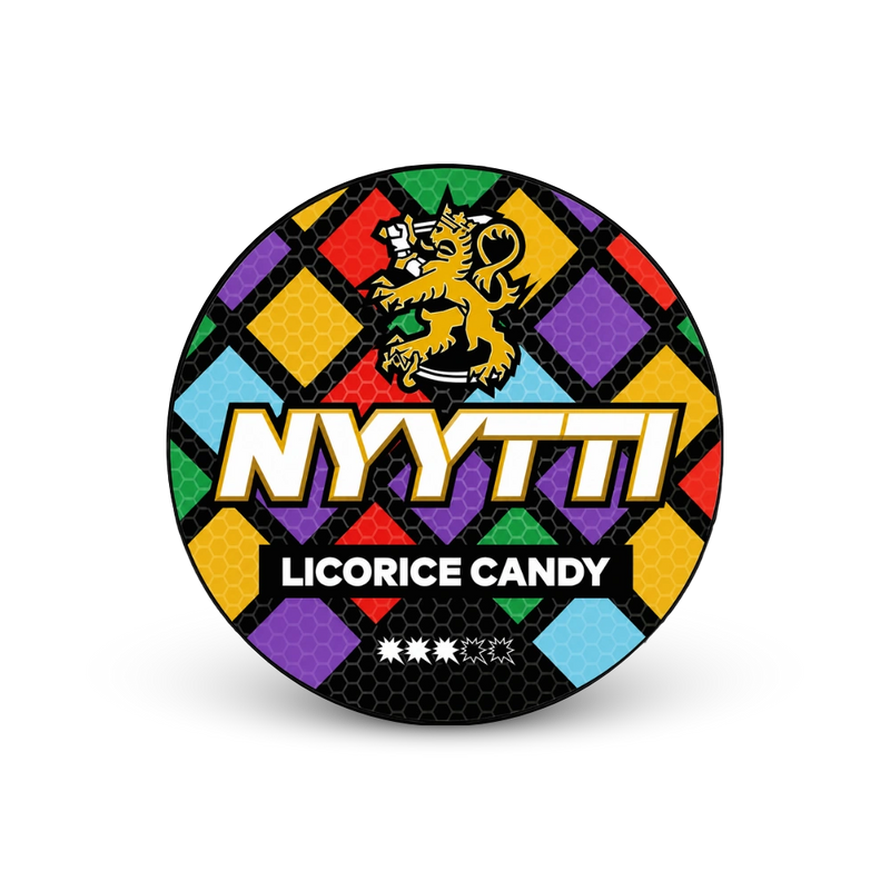Nyytti Liquorice Candy – can of nicotine pouches