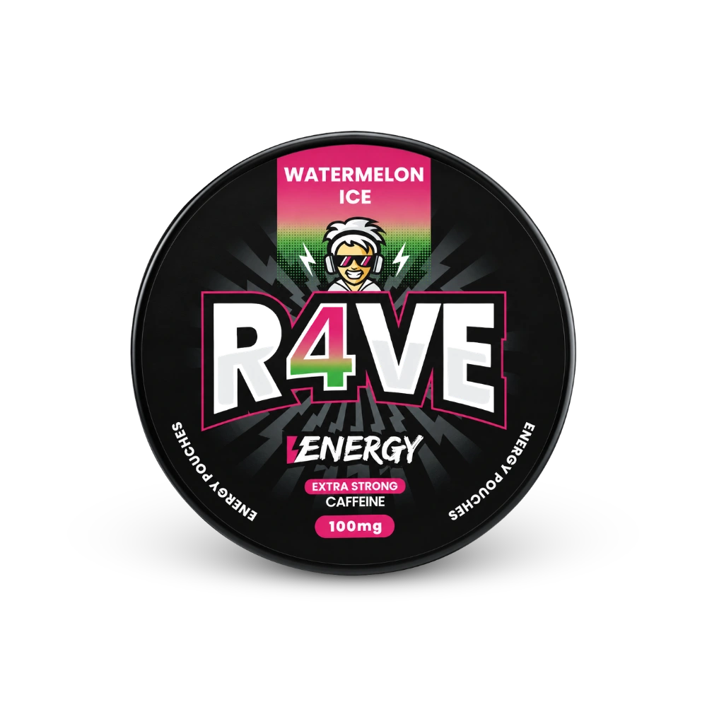 RAVE Energy Watermelon Ice 100mg – can of nicotine pouches