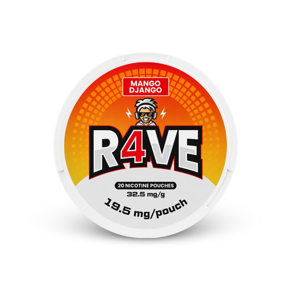 RAVE Mango Django 32.5mg – can of nicotine pouches