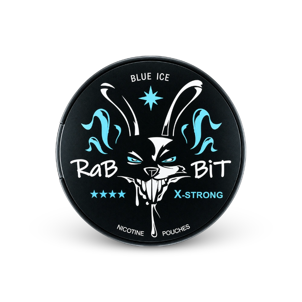 RaBBiT Blue Ice X-Strong – can of nicotine pouches