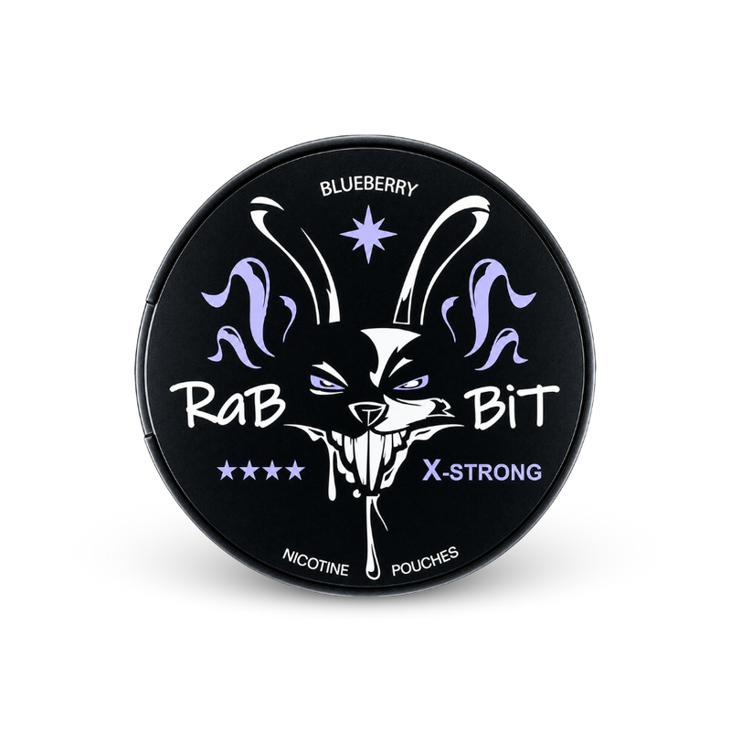 RaBBiT Blueberry X-Strong – can of nicotine pouches