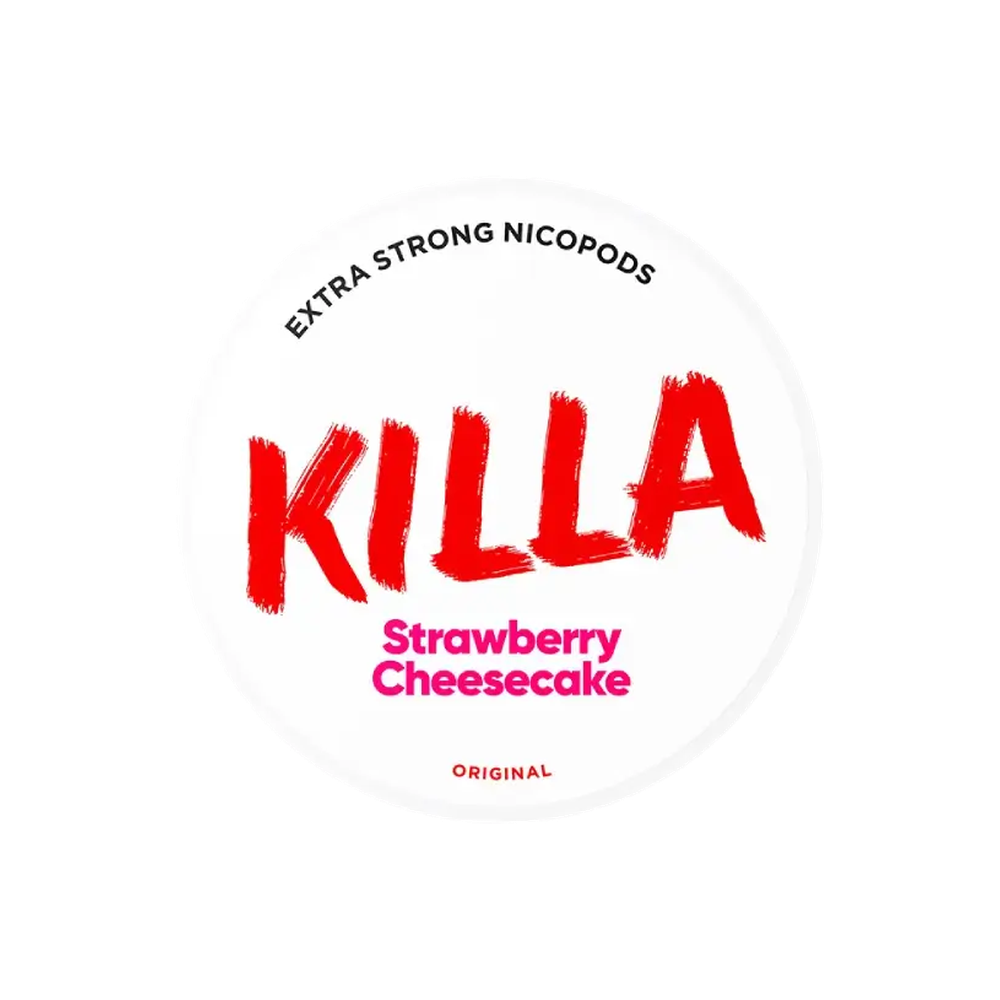 KILLA Strawberry Cheesecake – lata de bolsas de nicotina