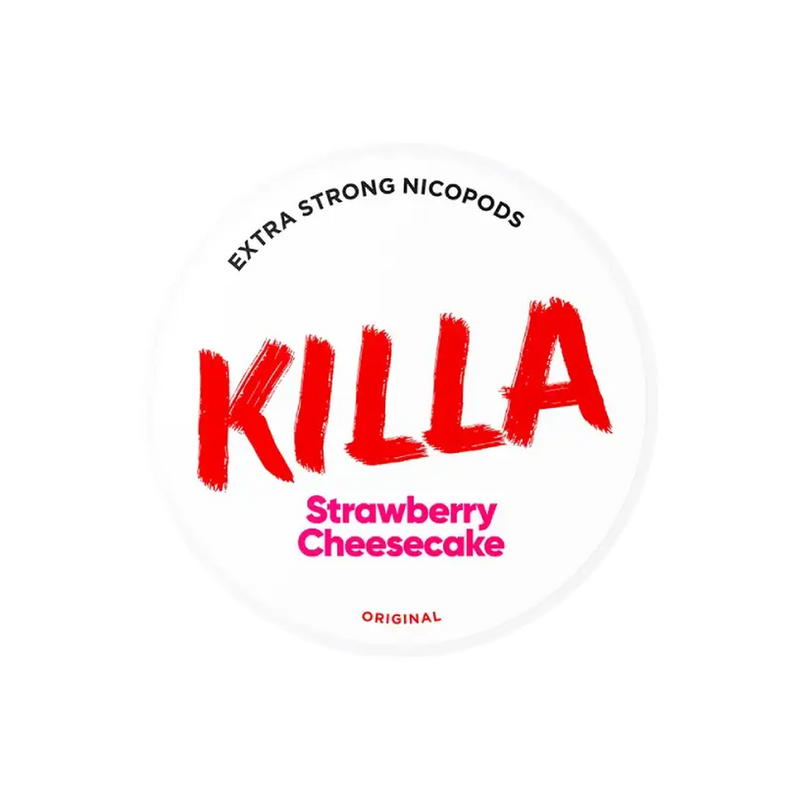 KILLA Strawberry Cheesecake – lata de bolsas de nicotina