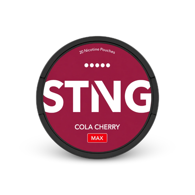 STNG Cola Cherry MAX – can of nicotine pouches