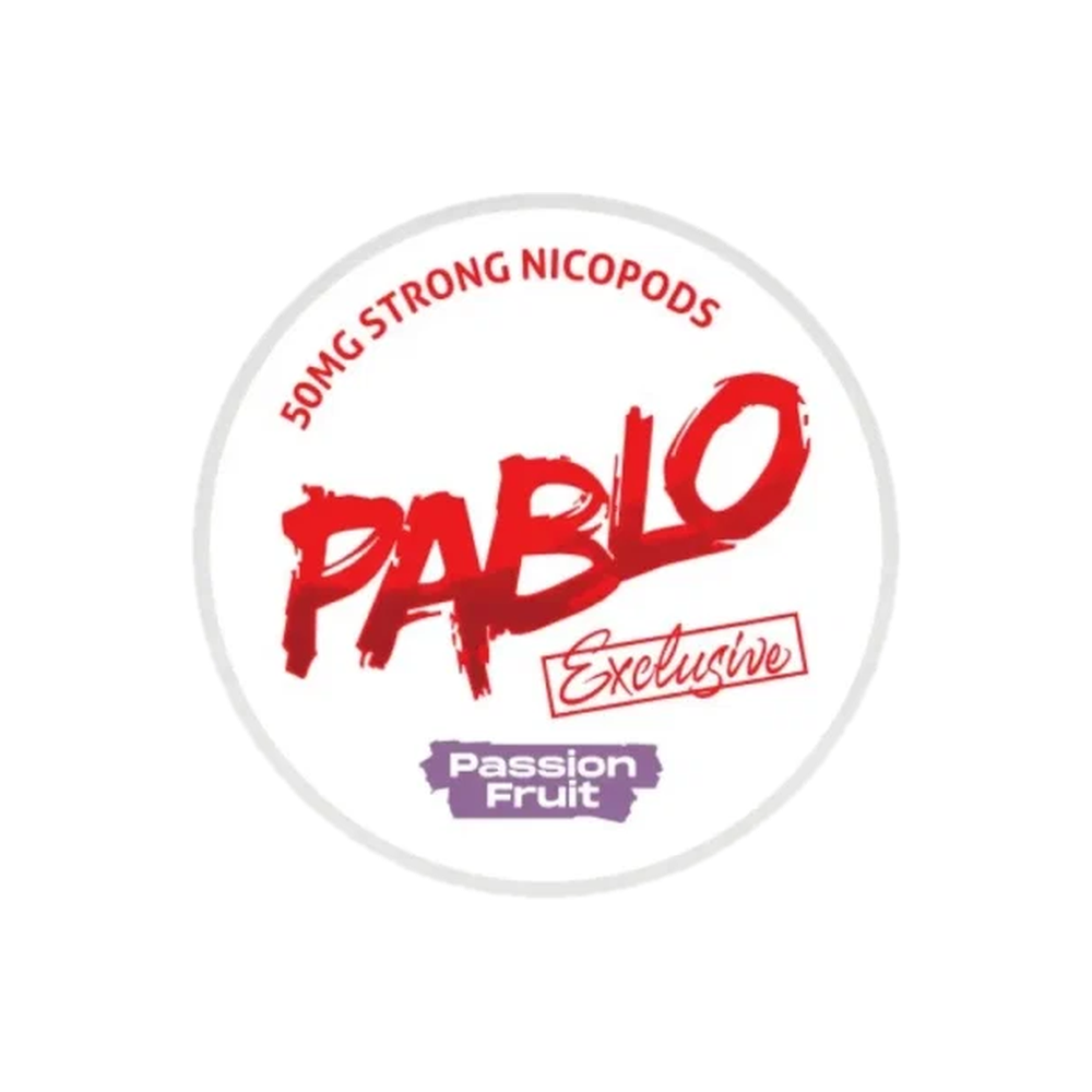 PABLO Exclusive Passion Fruit Strong – nikotīna maisiņu bundža