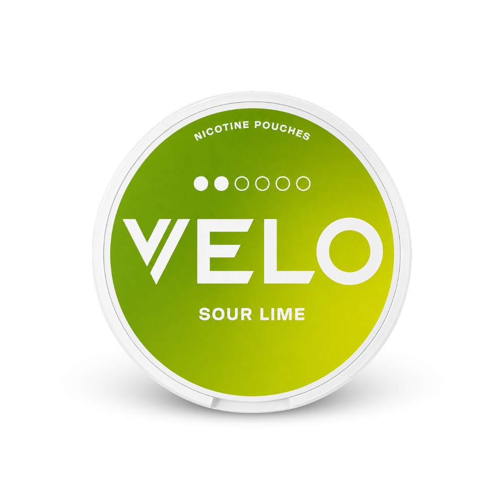 VELO Sour Lime Slim – can of nicotine pouches