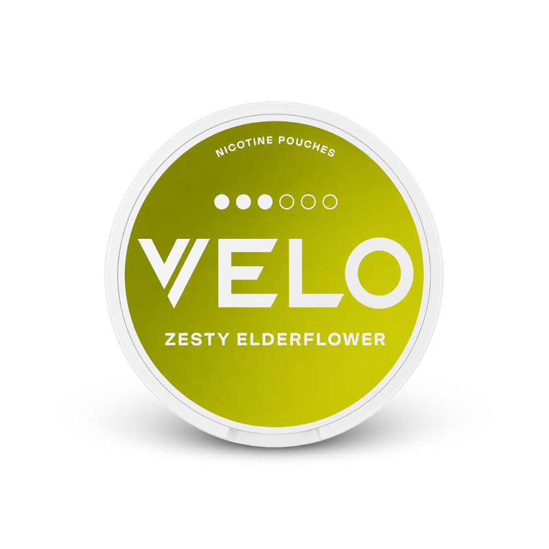 VELO Zesty Elderflower – lata de bolsas de nicotina