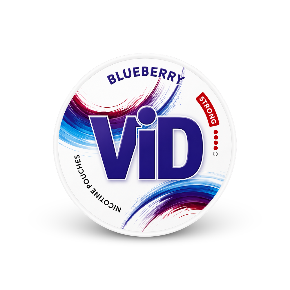 VID Blueberry Strong – can of nicotine pouches