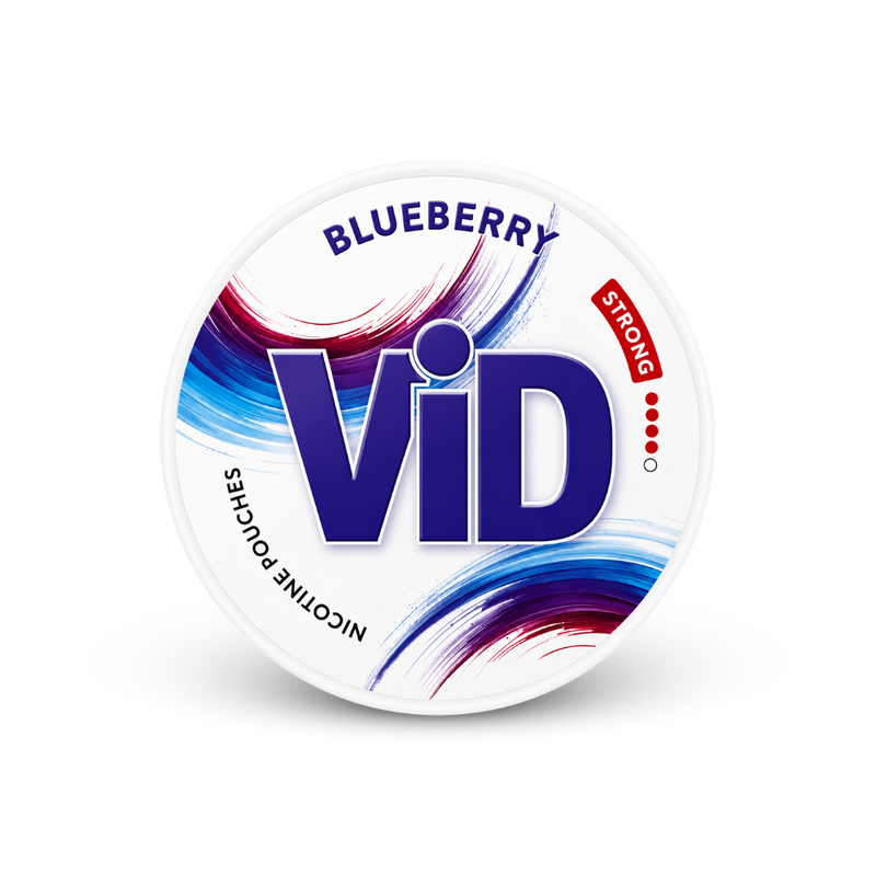 VID Blueberry Strong – can of nicotine pouches