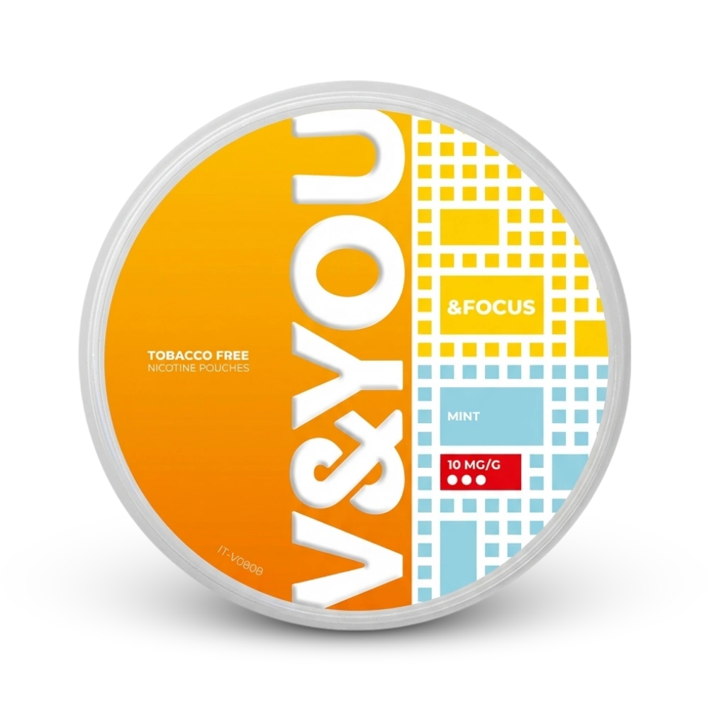 Vyou Focus Mint Nicotine Pouches 10mg/g Dose, tabakfrei mit Minzgeschmack