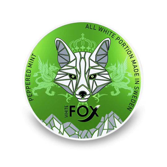 Porción Todo Blanco de Menta Pimienta Fox Blanco, Aroma de Pfeffeminz, Fuerza de Nicotina Fuerte, de Suecia