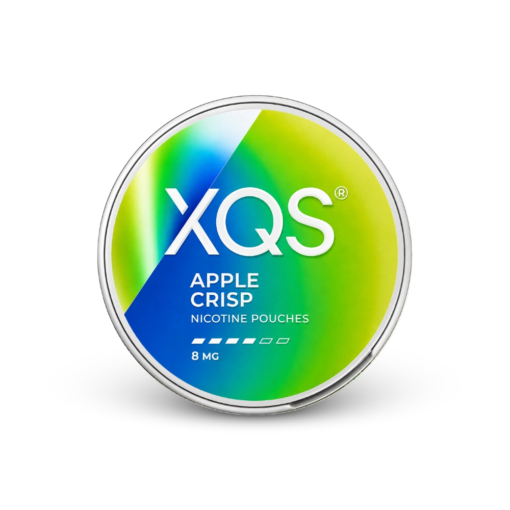XQS Apple Crisp Slim Strong – can of nicotine pouches