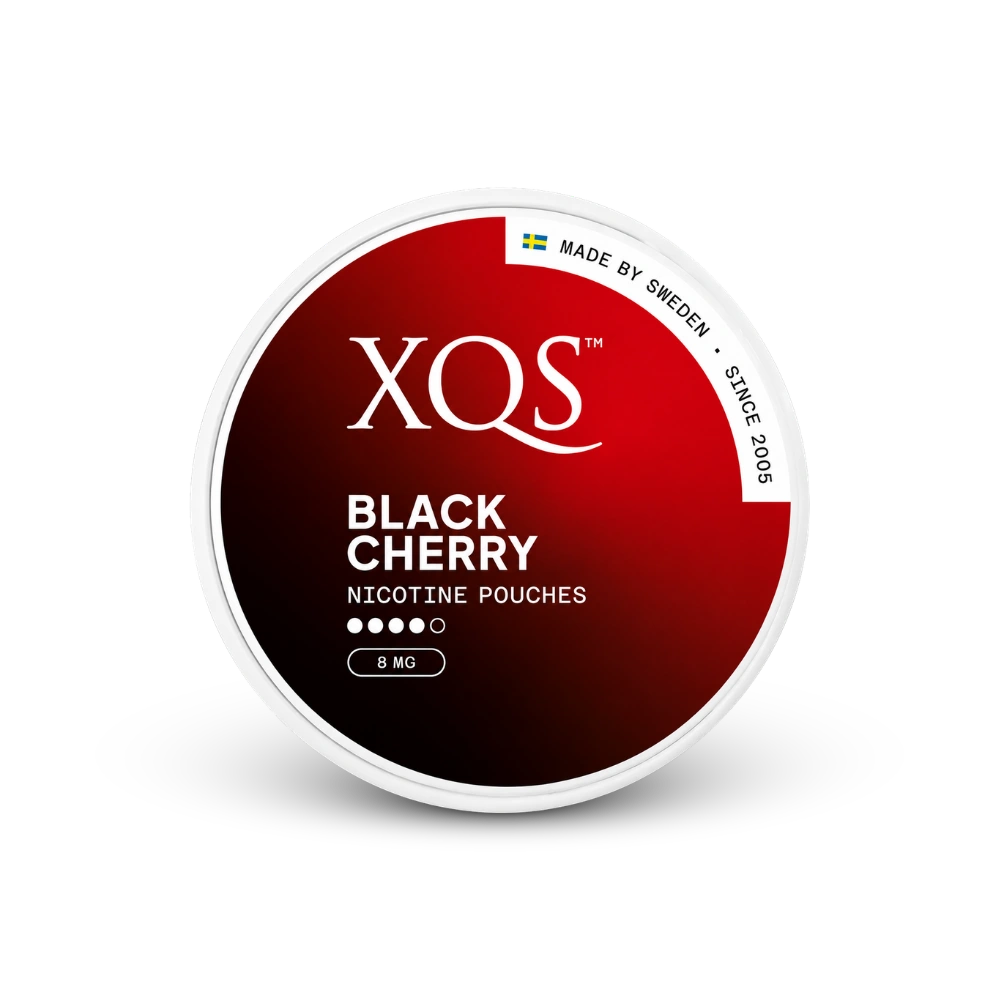 XQS Black Cherry Slim Strong – can of nicotine pouches