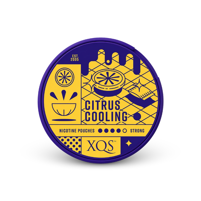 XQS Citrus Strong – can of nicotine pouches