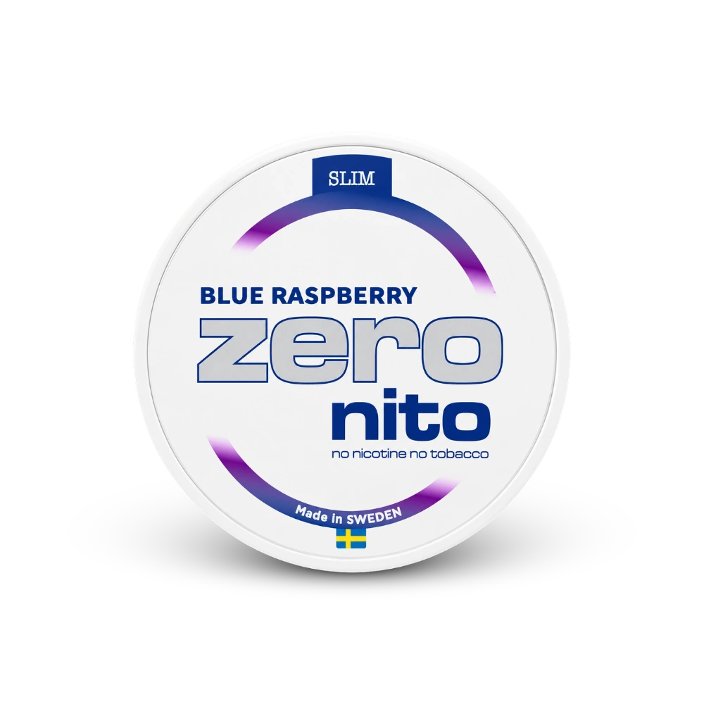 Zeronito Blue Raspberry Slim – can of nicotine pouches