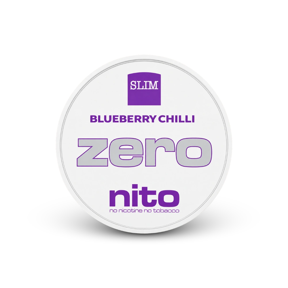 Zeronito Blueberry Chilli Slim – can of nicotine pouches