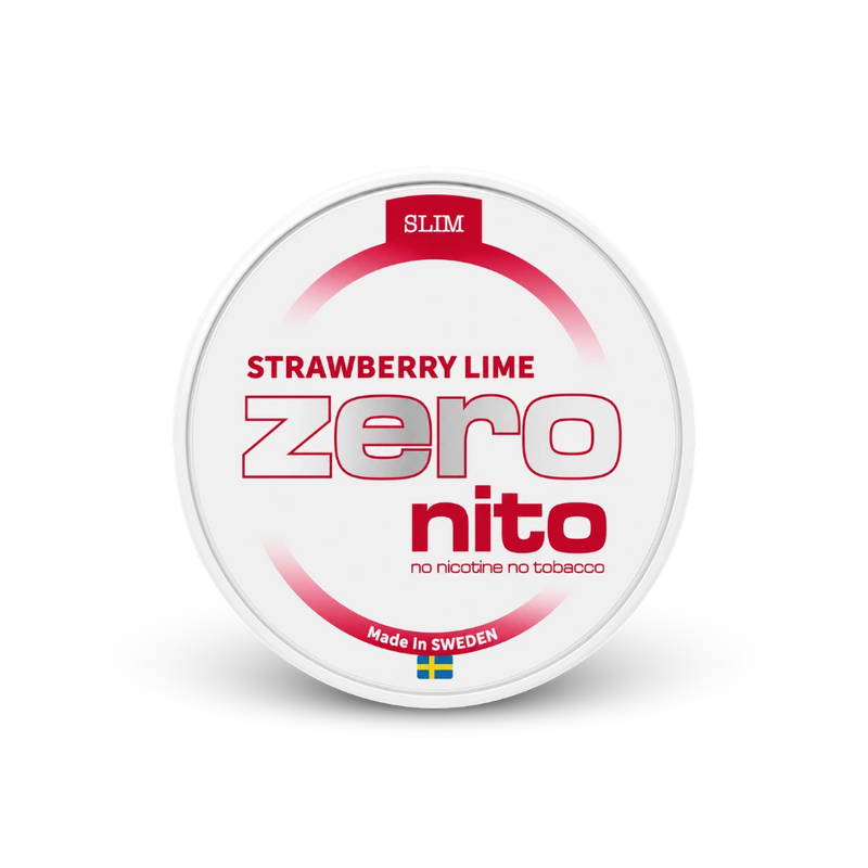 Zeronito Strawberry Lime Slim – can of nicotine pouches