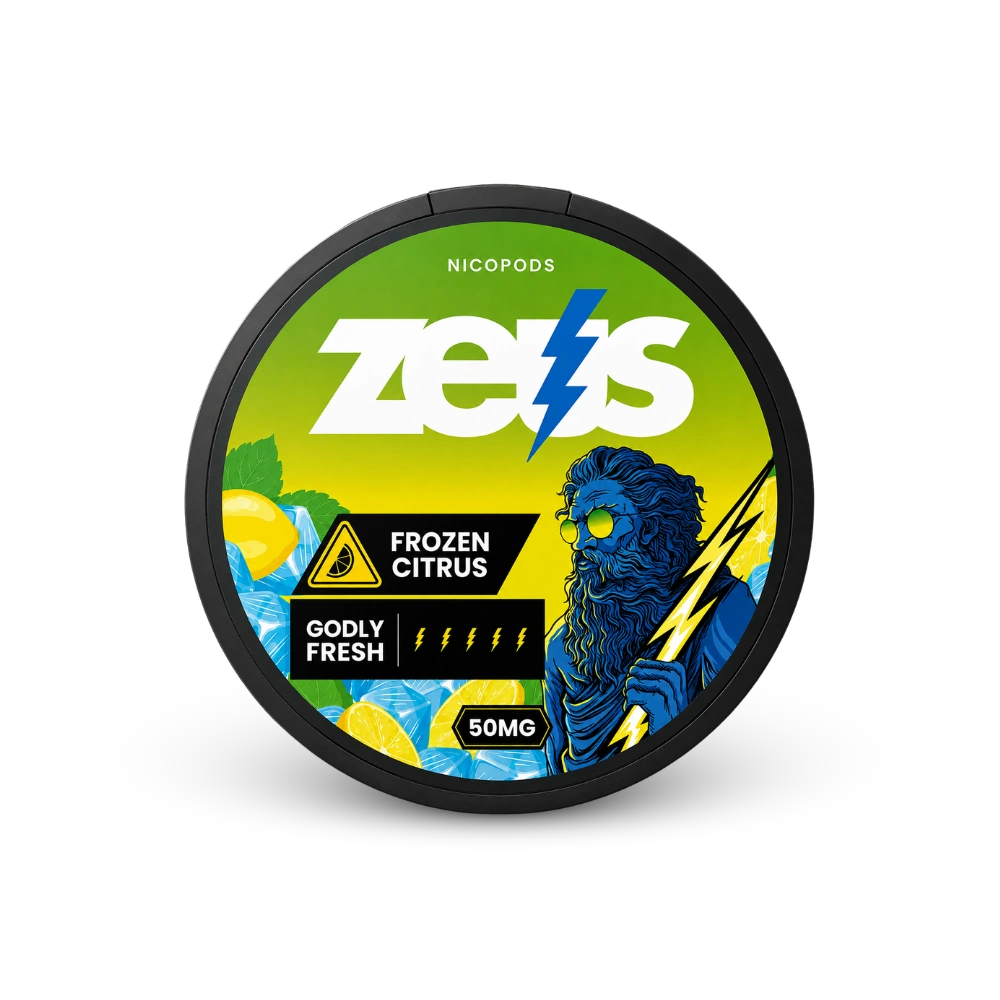Zeus Frozen Citrus Extra Strong – Zitrus-Aroma, Extra Stark, 20 Beutel/Dose