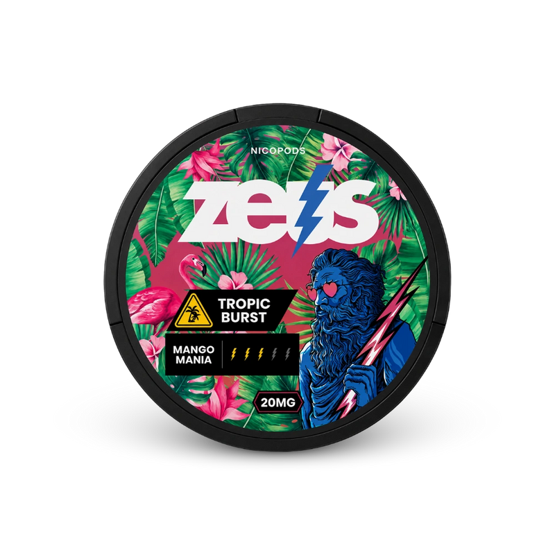 Zeus Tropic Burst Strong – Τροπικά Φρούτα Άρωμα, Δυνατό, 20 Σακουλάκια/Κουτί