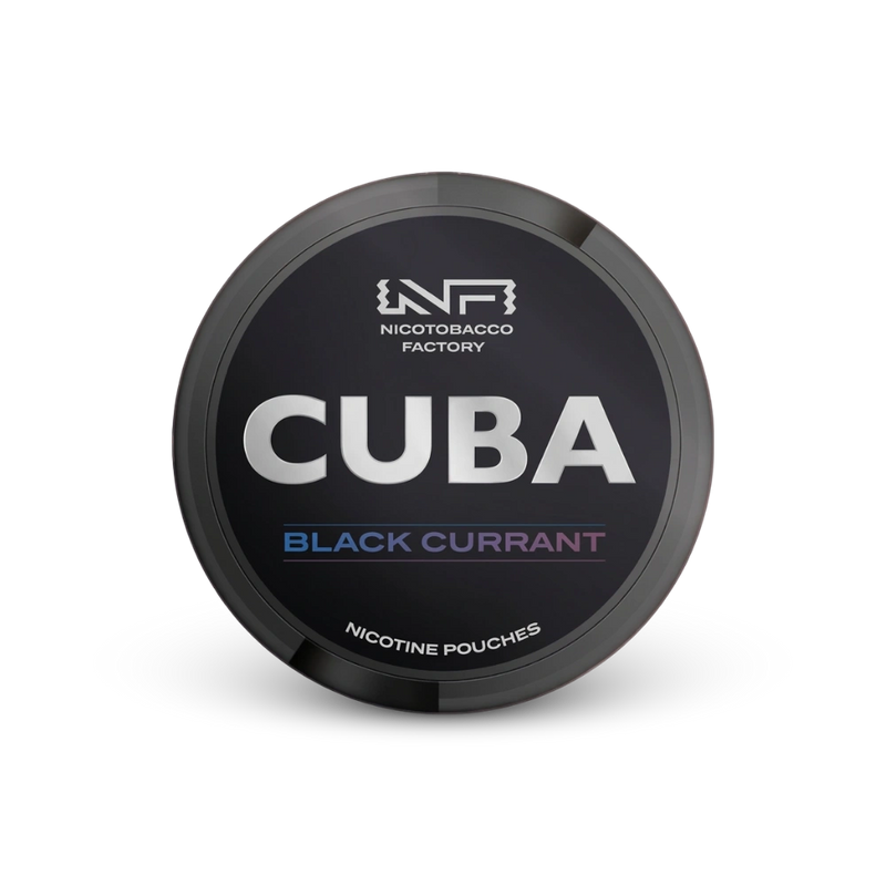 Cuba Black Μαύρη Φραγκοστάφυλο – κουτί σακουλάκια νικοτίνης