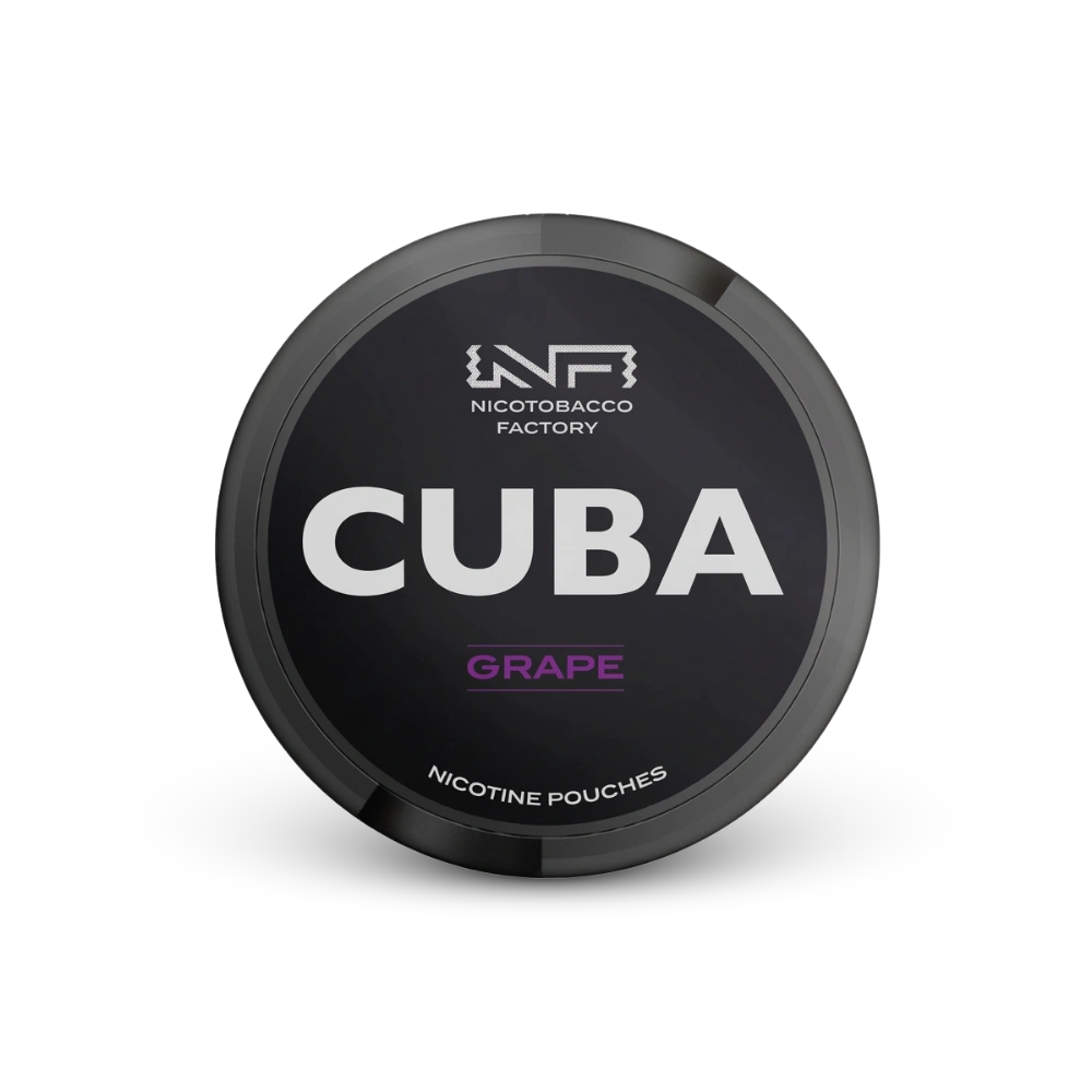 Cuba Black Grape – lata de bolsas de nicotina