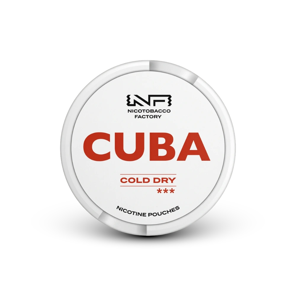 Cuba Cold Dry Medium – lata de sachês de nicotina