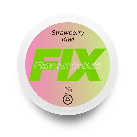 FIX Strawberry Kiwi Nicotine Pouches Dose mit Erdbeere-Kiwi-Geschmack, Stärke 4