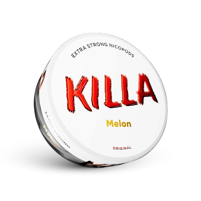 Killa Melon Extra Strong Nicotine Pouches Dose mit Melonen-Geschmack, Original Format