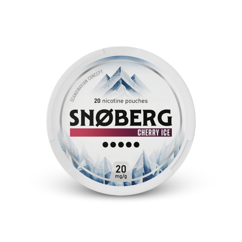 SNOBERG Cherry Ice 13mg – lata de sachês de nicotina