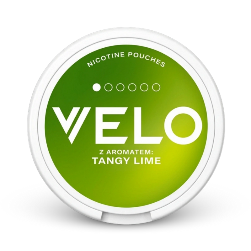 Velo Nicotine Pouches Mini Tangy Lime mit grüner Dose, Zitronengeschmack, mittlere Stärke