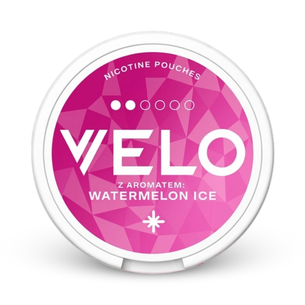 Velo Mini Watermelon Ice Nicotine Pouches, 14mg Stärke, Wassermelonen-Eis-Aroma in weißer Dose