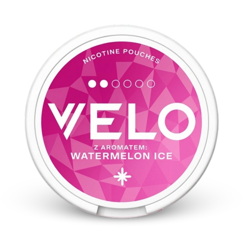 Velo Mini Watermelon Ice Nicotine Pouches, 14mg Stärke, Wassermelonen-Eis-Aroma in weißer Dose