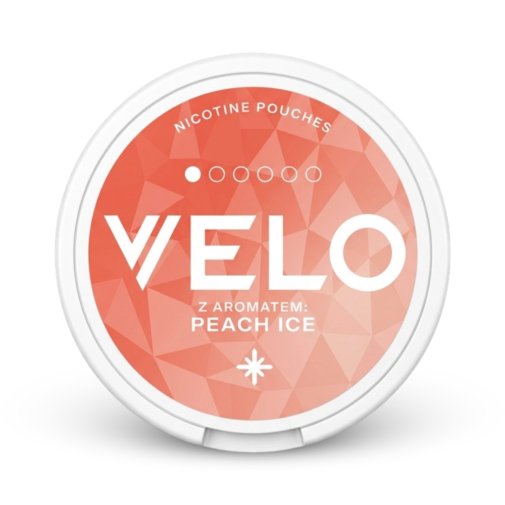 VELO Nicotine Pouches Peach Ice, Dose mit Pfirsich-Eis-Aroma