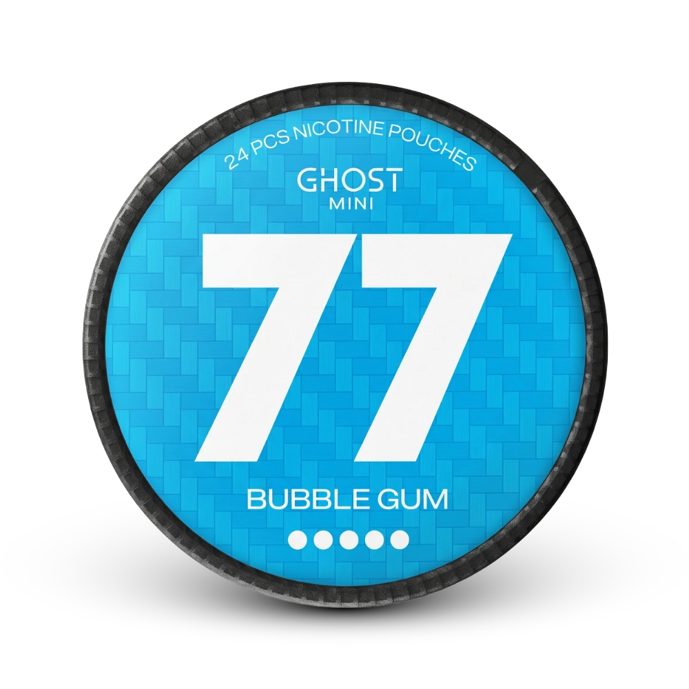 Ghost Mini 77 Bubble Gum Nicotine Pouches, 24 Stück, 40mg, Kaugummi-Geschmack