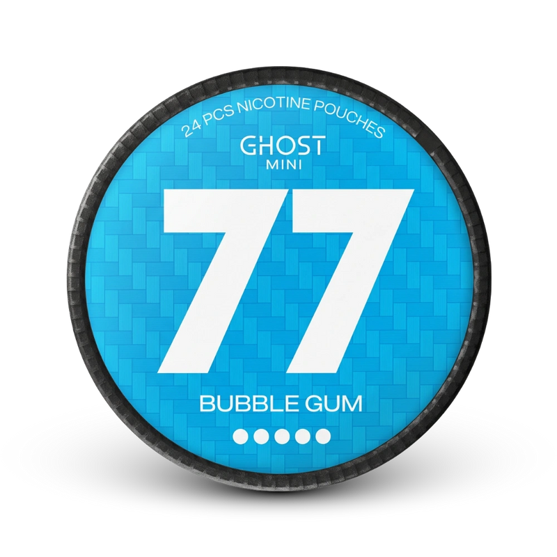 Ghost Mini 77 Bubble Gum Nicotine Pouches, 24 Stück, 40mg, Kaugummi-Geschmack