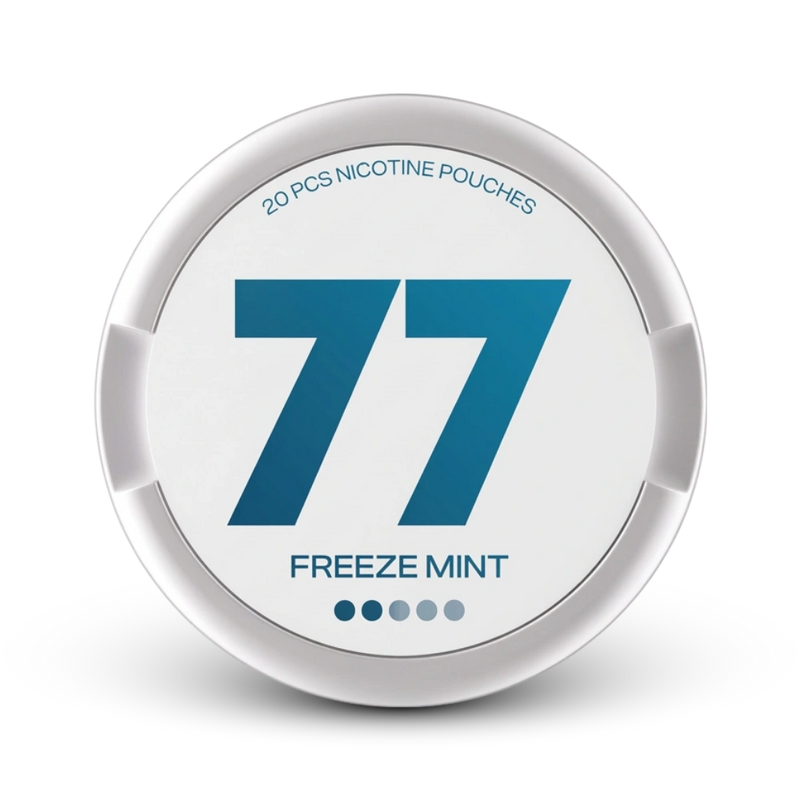 77 Light Freeze Mint Nicotine Pouches, 20 Stück, mittlere Stärke mit frischem Minz-Eis-Aroma