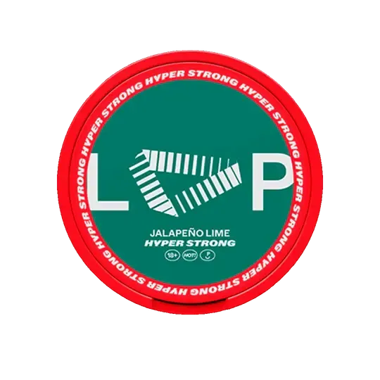 Loop Jalapeno Lime Hyper Strong Nicotine Pouches Dose mit rotem Deckel und grünem Design