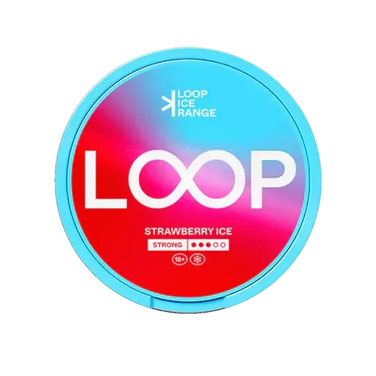 Loop Strawberry Ice Nicotine Pouches Δόση, Δυνατή 11mg, Slim Format με γεύση φράουλας και πάγου