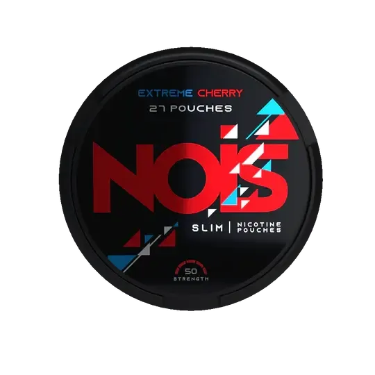 Nois Extreme Cherry Nicotine Pouches Slim, 27er Dose, 50mg Stärke, Kirsch-Geschmack