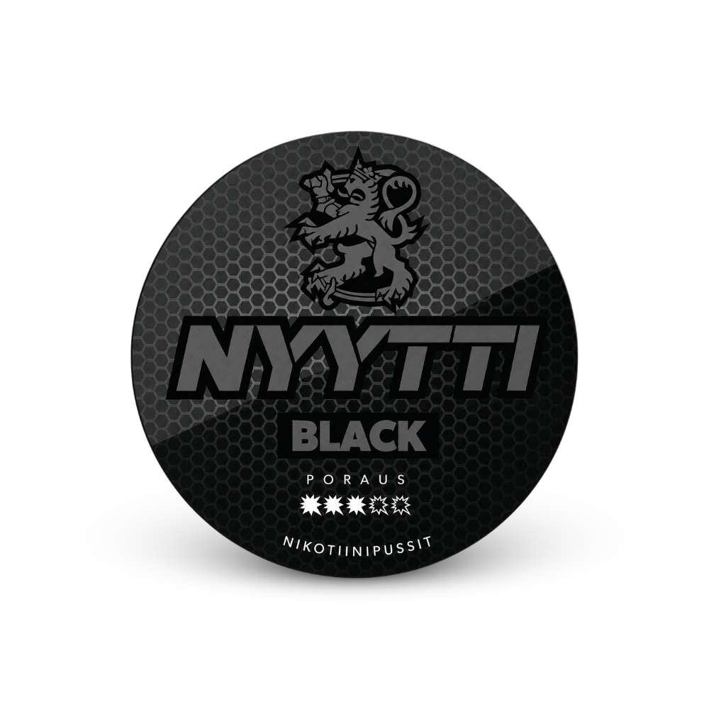Nyytti Black – can of nicotine pouches