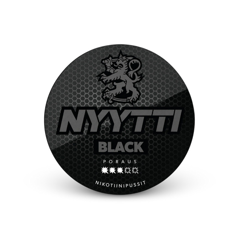 Nyytti Black – can of nicotine pouches