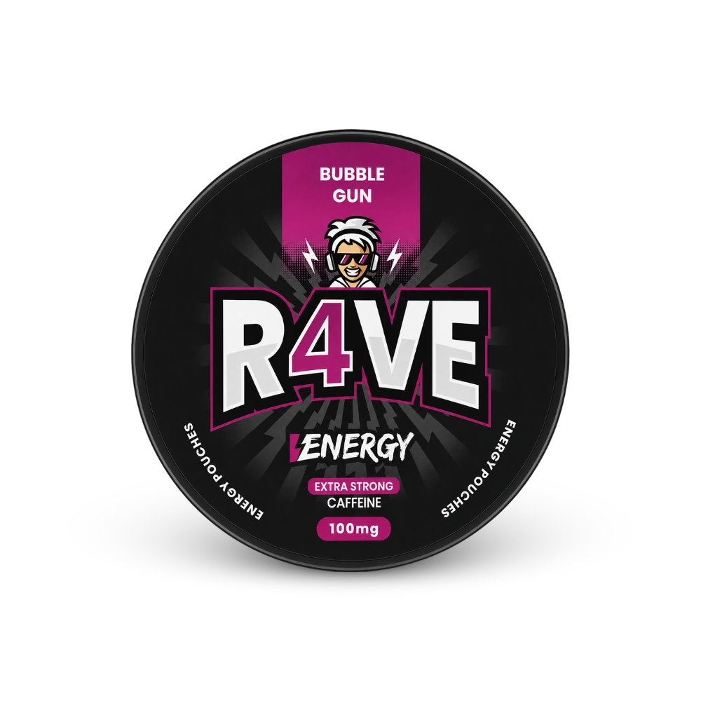 RAVE Energy Bubble Gun 100mg – can of nicotine pouches