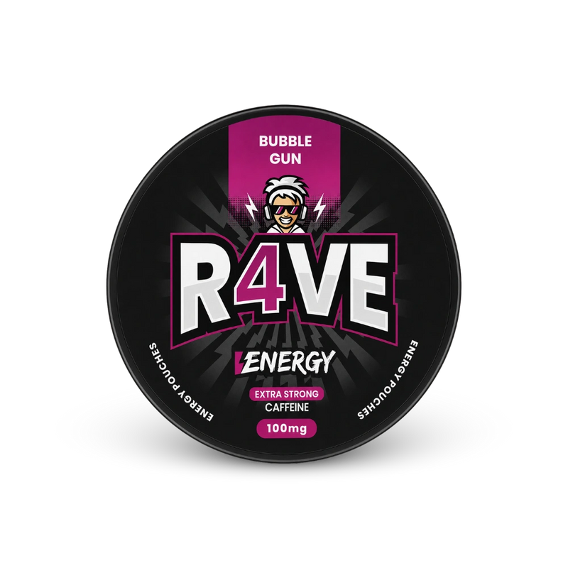 RAVE Energy Bubble Gun 100mg – can of nicotine pouches