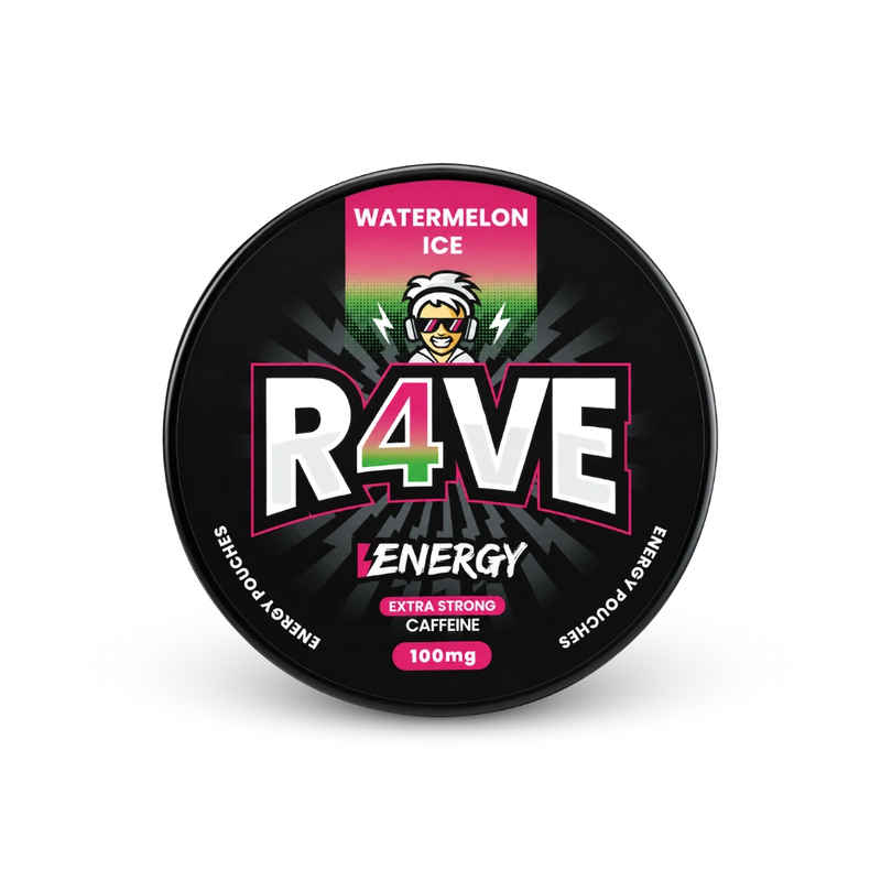RAVE Energy Watermelon Ice 100mg – can of nicotine pouches