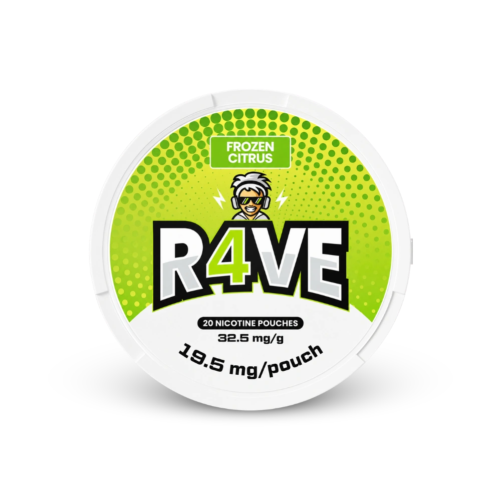 RAVE Frozen Citrus 32.5mg – can of nicotine pouches